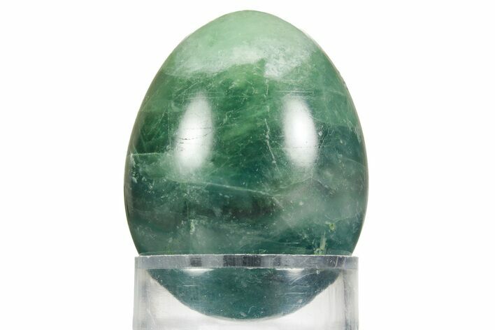 Polished Purple and Green Fluorite Egg - Fluorescent! #362787